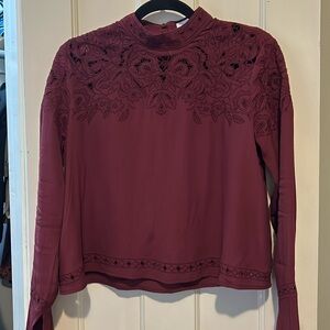 Astr the Label Winifred Burgundy Top XS